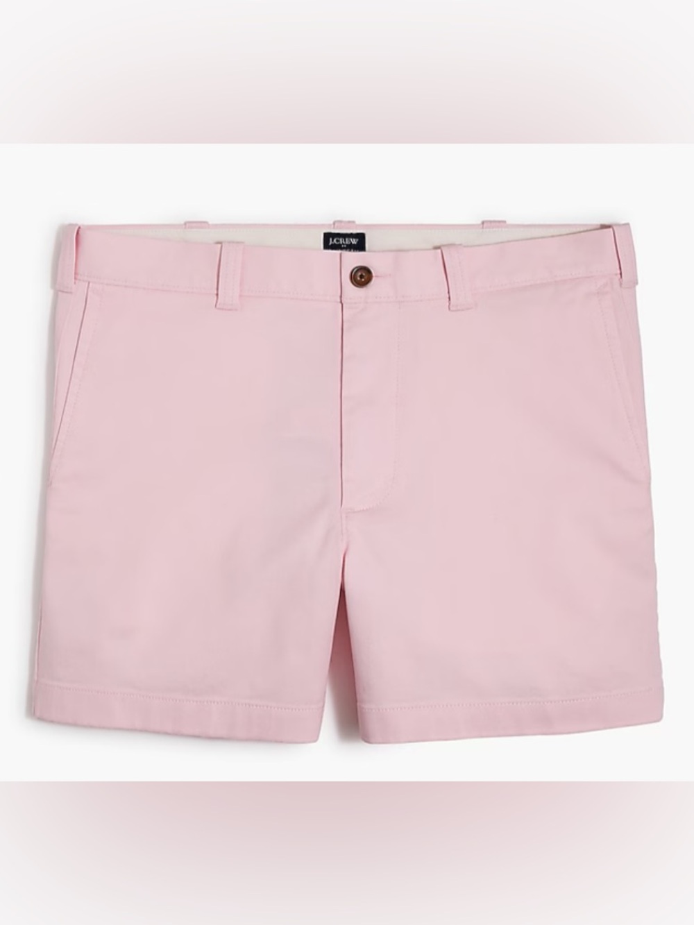J. Crew Men’s Light Pink Flat-Front Chino 5” Shorts